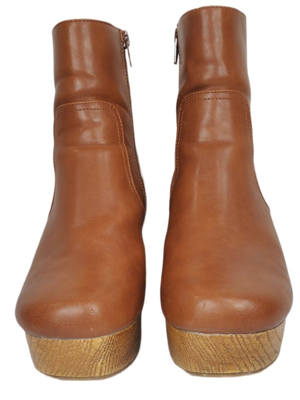 Universal Thread Brown Platform Ankle Boots Chunky Heel Women's Size 9 - Picture 3 of 10